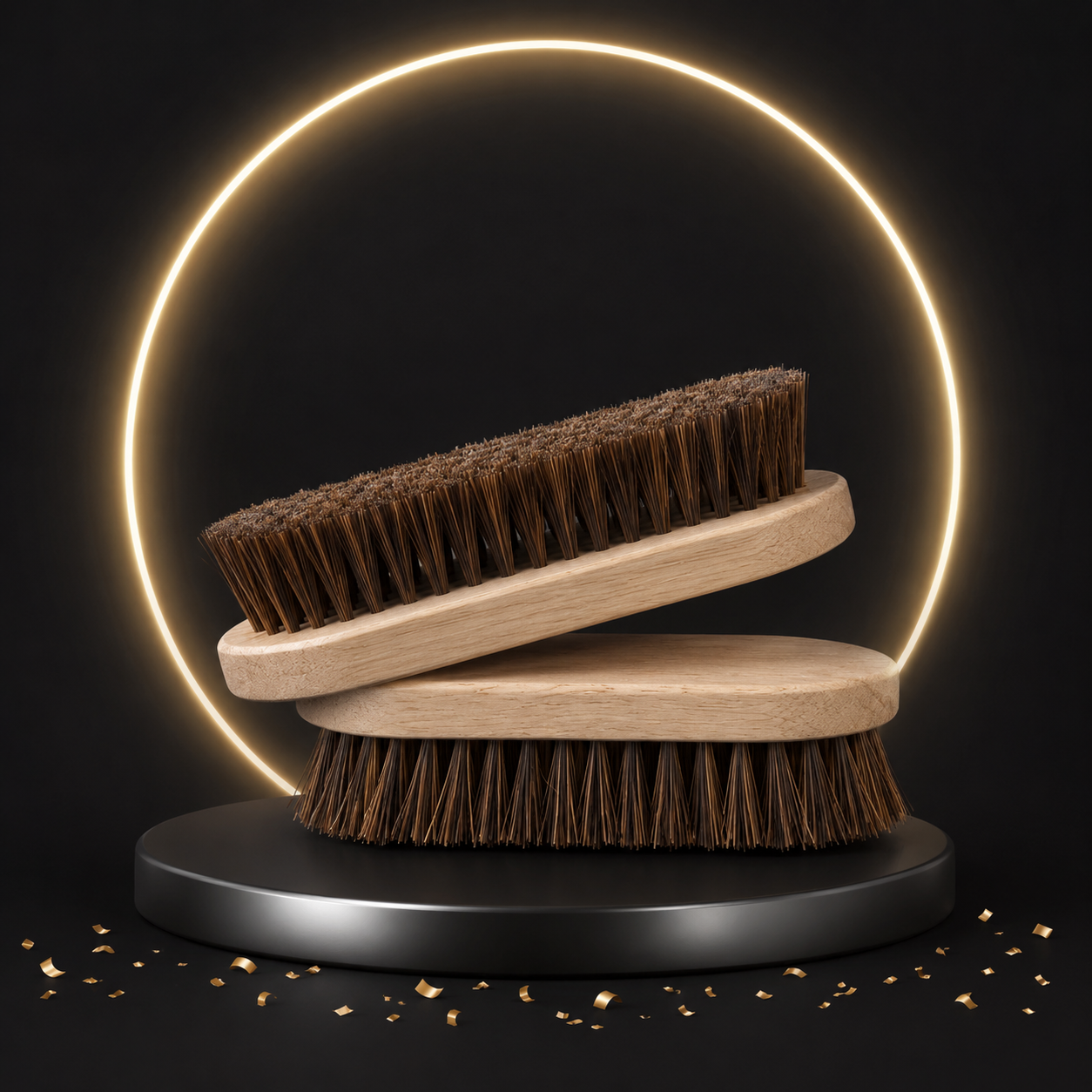 wooden scrubbing brush