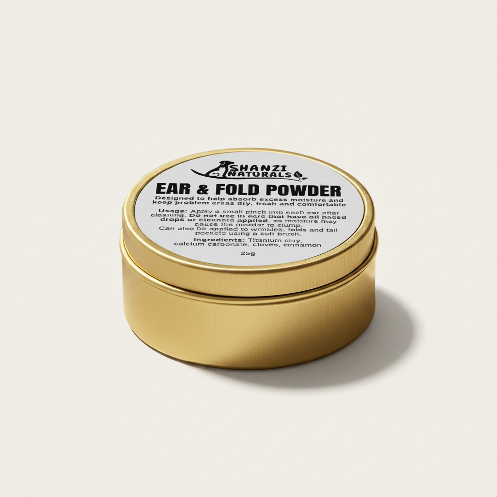 Ear & Fold Powder for Dogs & Cats – Helps Keep Ears & Fold Dry, Fresh & Comfortable
