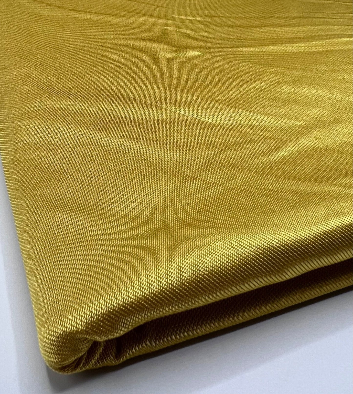 Shiny Mustard Gold Stretch Nylon Dress Craft Fabric