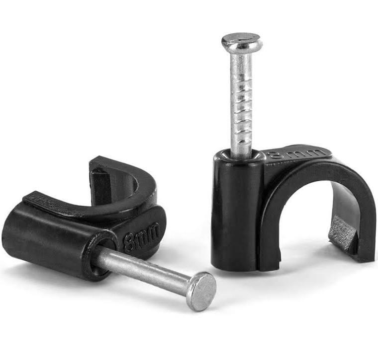 Pack of 100 Black Cable Clips - Ideal for String Lights