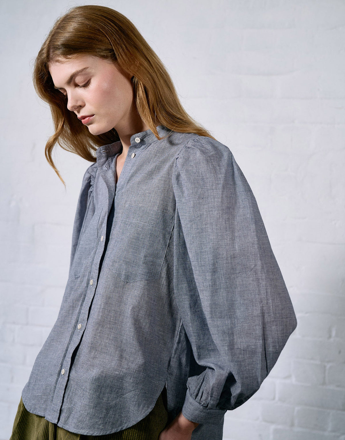 ingrid blouse | oxford blue