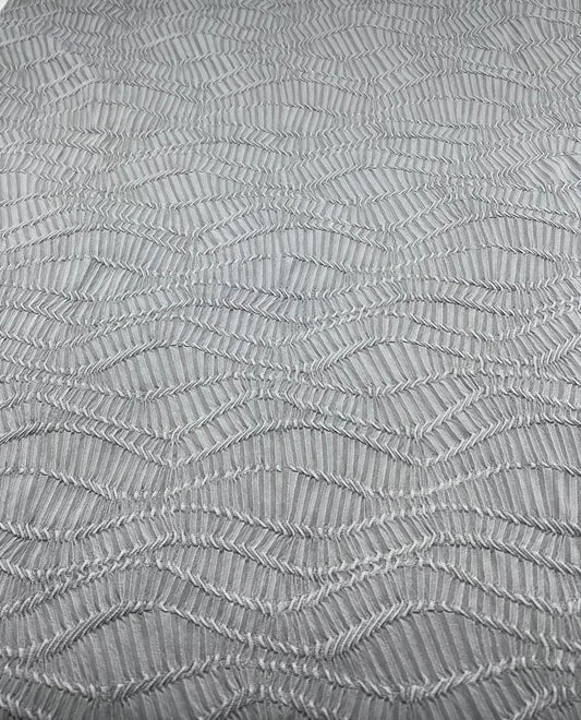 Silver Grey Marmite Textured Stretch Dress Craft Fabric