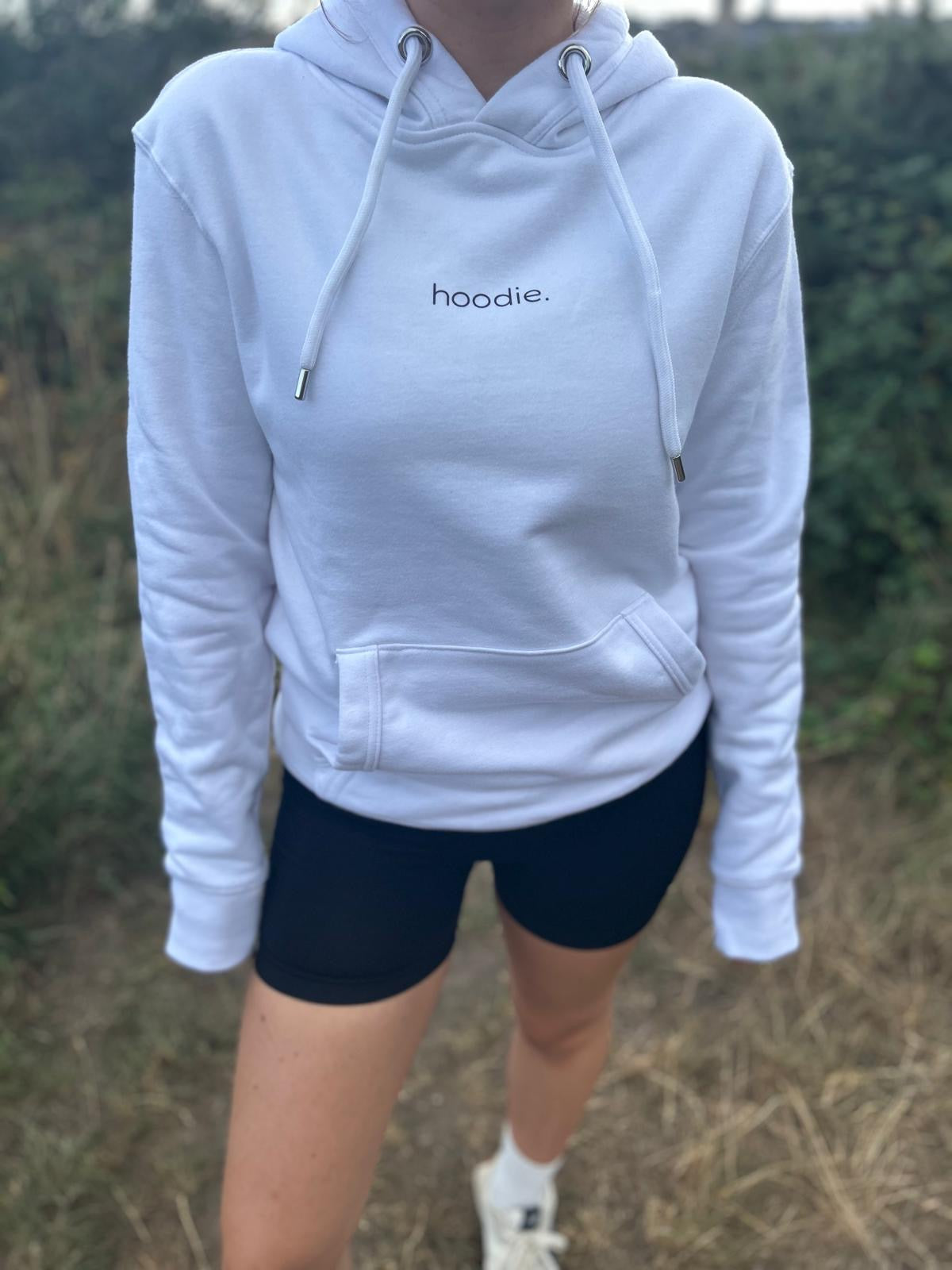 simple. hoodie. white.