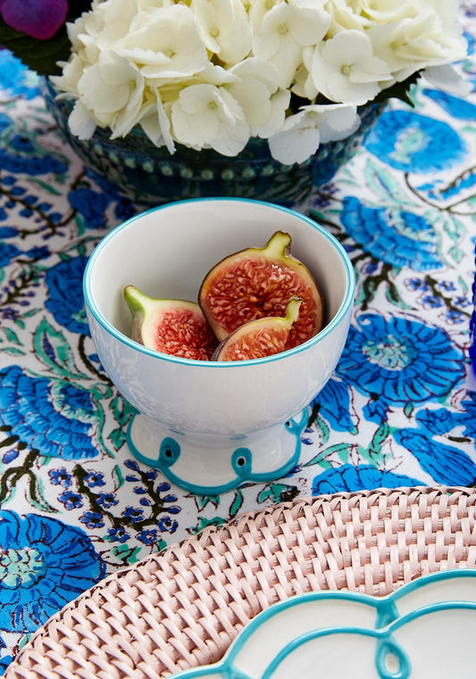 Sky Blue Scalloped Nibbles Bowl - Set of 4
