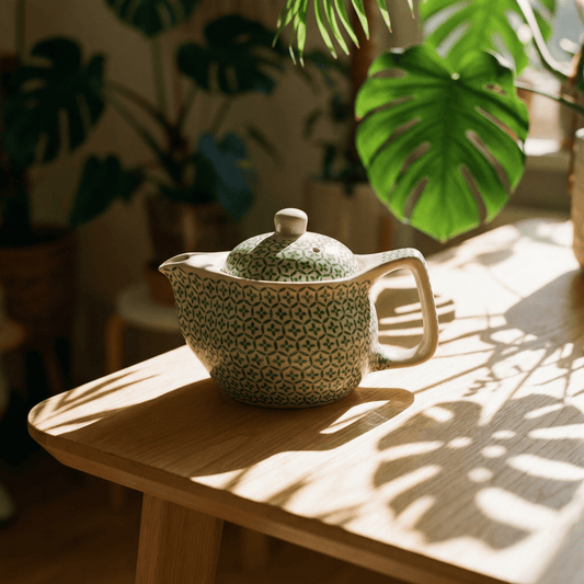 Small Herbal Teapot - Green Mosaic