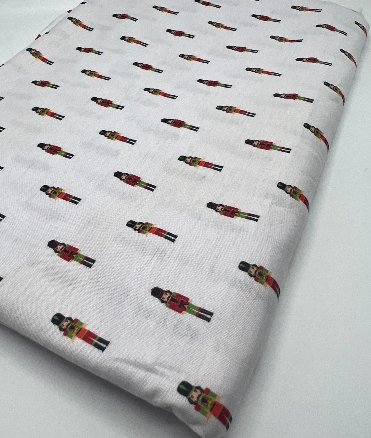 Small Nutcrackers Print Soft Spun Poly Stretch Fabric