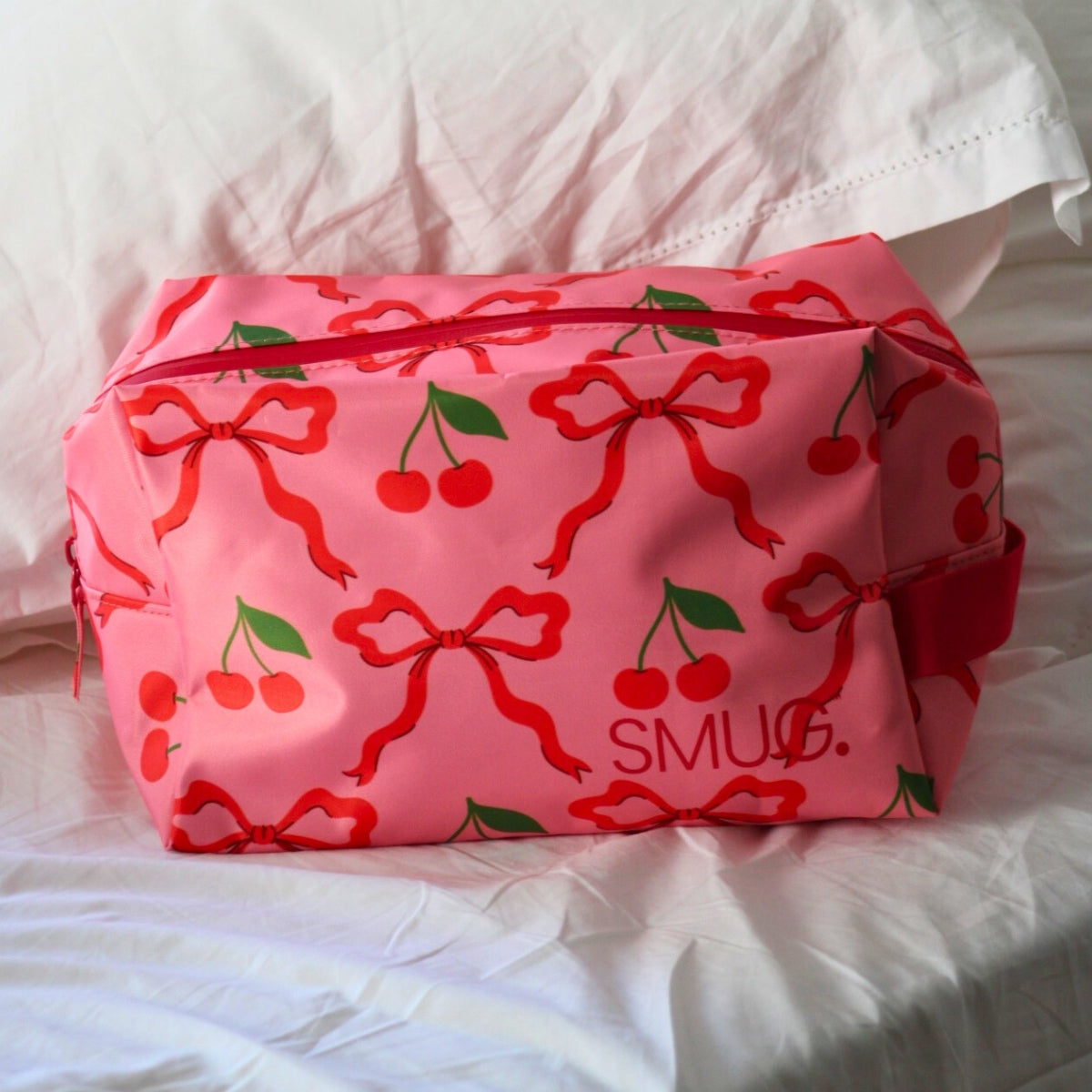 Wash Bag - Red Cherries Print