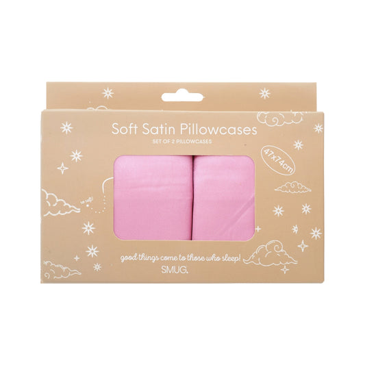 Soft Satin Pillowcase Set, Blush