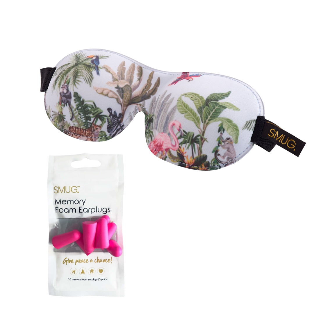 Contoured 3D Blackout Sleep Mask - Jungle Print