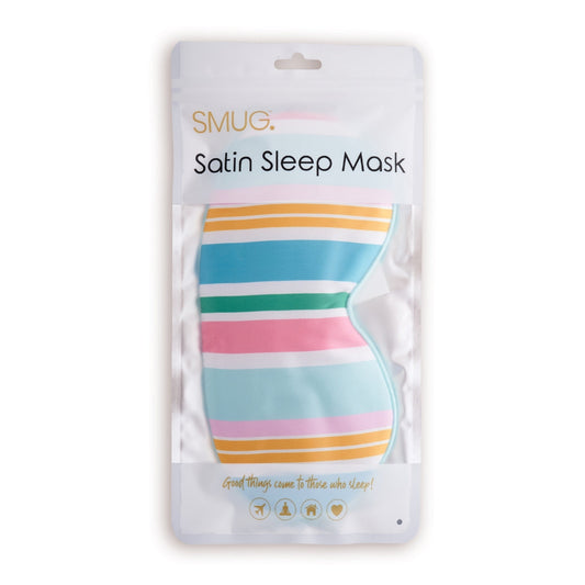 Satin Sleep Mask - Bold Stripe Print
