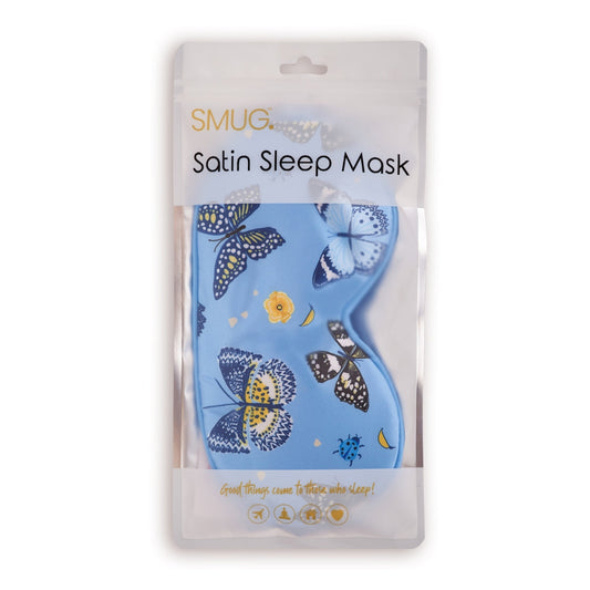 Satin Sleep Mask - Butterflies Print
