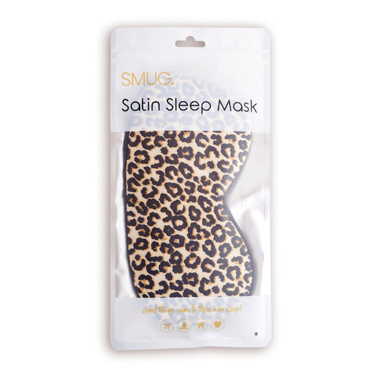 Satin Sleep Mask - Leopard Print