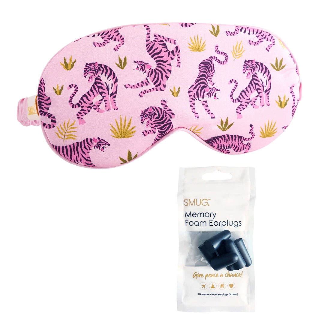 Satin Sleep Mask - Pink Tiger