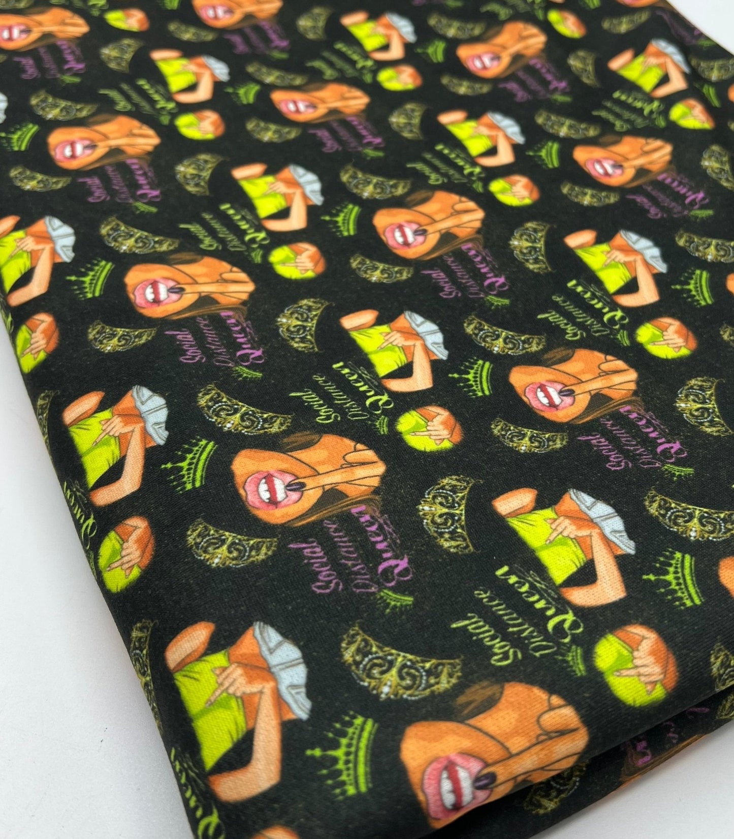 Social Distance Queen French Terry Loopback Fabric