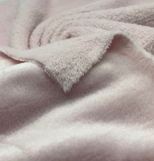Soft Pink Super Soft Plain Cuddle Fleece Fabric Blanket Loungewear