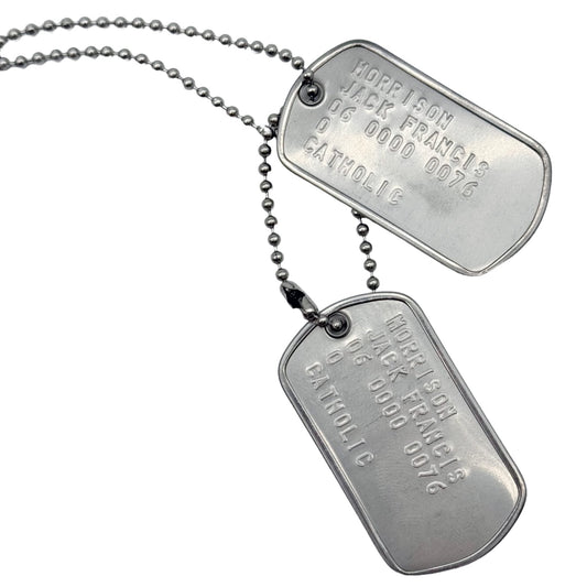 'Soldier 76' DOG TAGS Necklace - Prop Replica Stainless Steel - Chains Included