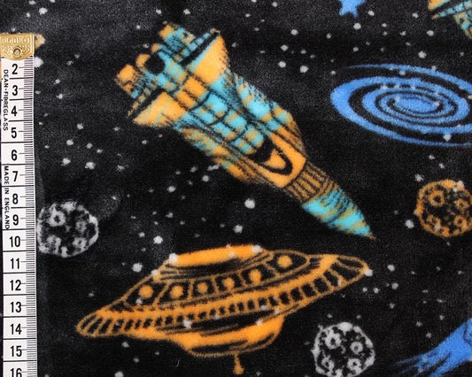 Space Age Cuddle Fleece Fabric Blanket Loungewear