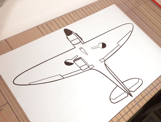 Spitfire Wall Sticker – Vintage WW2 Aircraft Wall Art