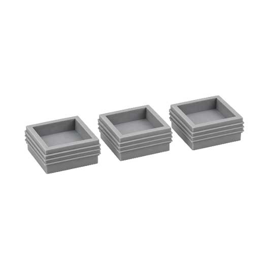 Ready to Paint Civic Flower Planter - Square (3 pack)