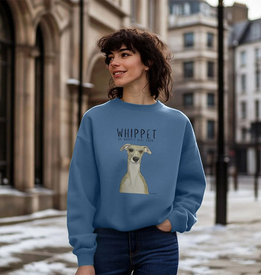 Whippet-Inspired Women’s Oversized Sweatshirt: Cozy, Cool, and Zoomie-Approved!