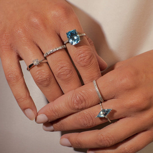 Elements Gold Diamond Cluster Ring