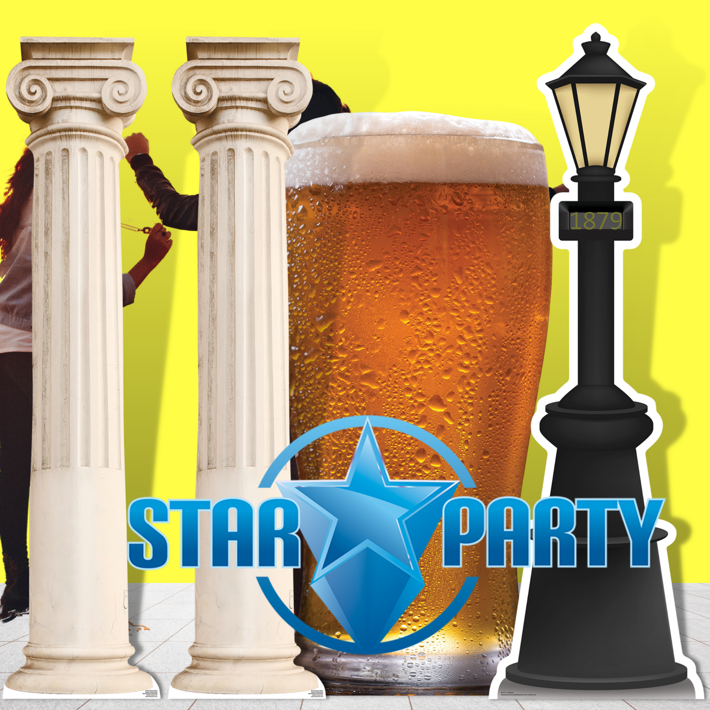 SC632 SILVER number 21 Cardboard Cut Out Height 185cm