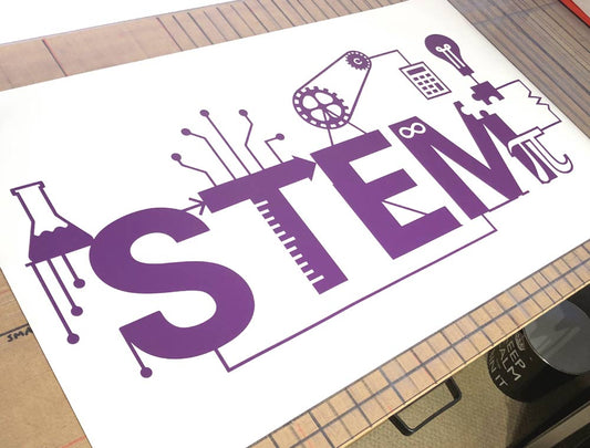 STEM Science, Technology, Engineering and Maths Wall Sticker for Schools
