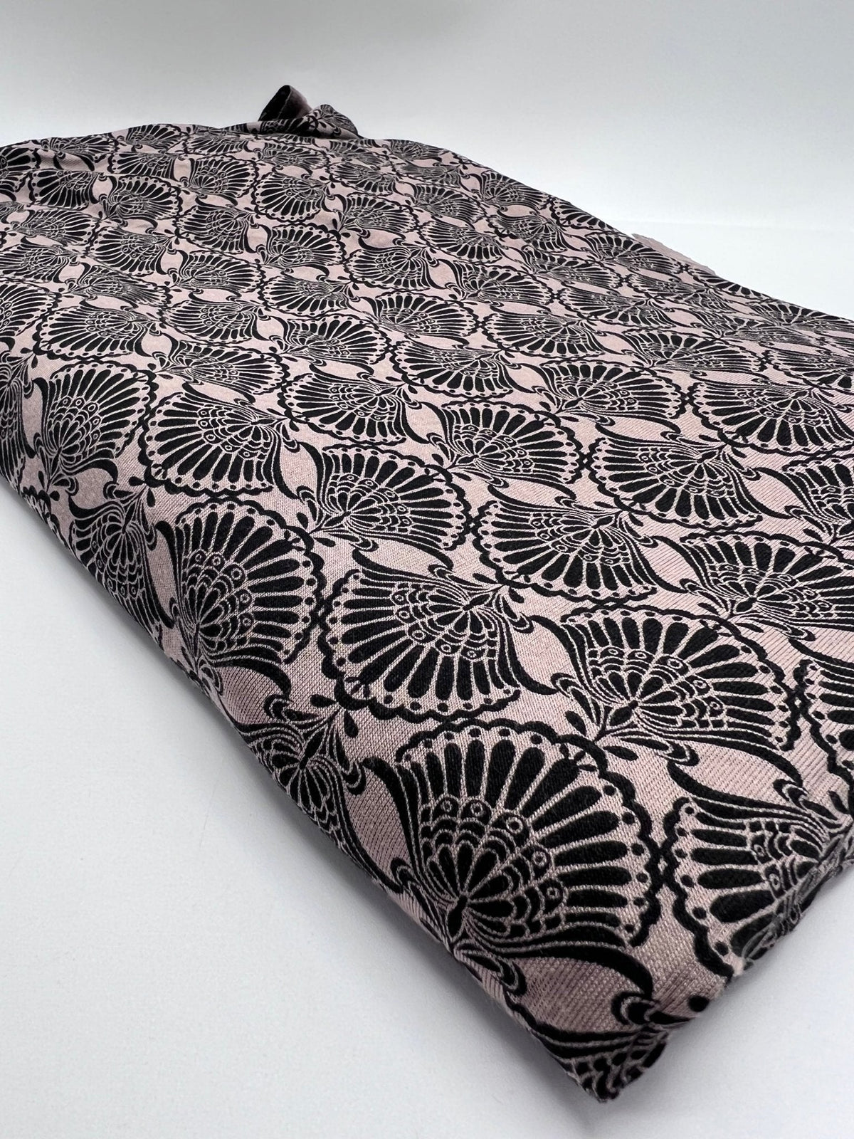 Stone Black Print Viscose Elastane 4 Way Stretch Fabric