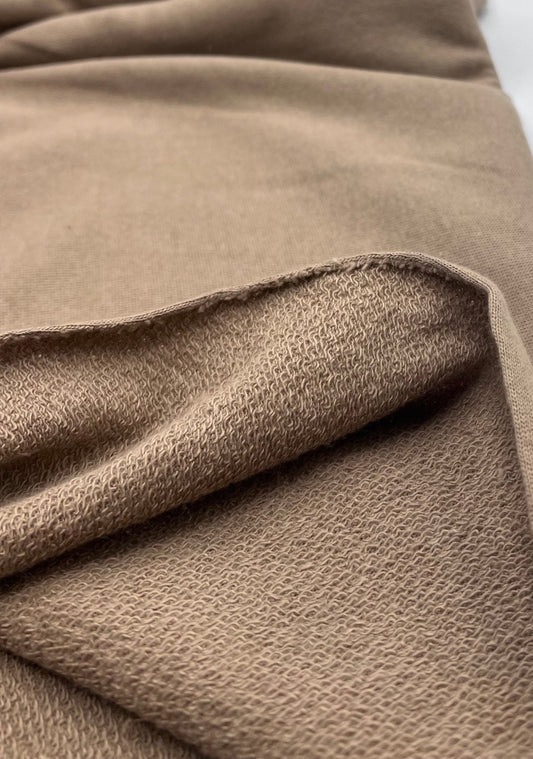 Stone Thick French Terry Loopback Cotton Jersey 290 GSM 95/5 Lycra 2 Way Stretch