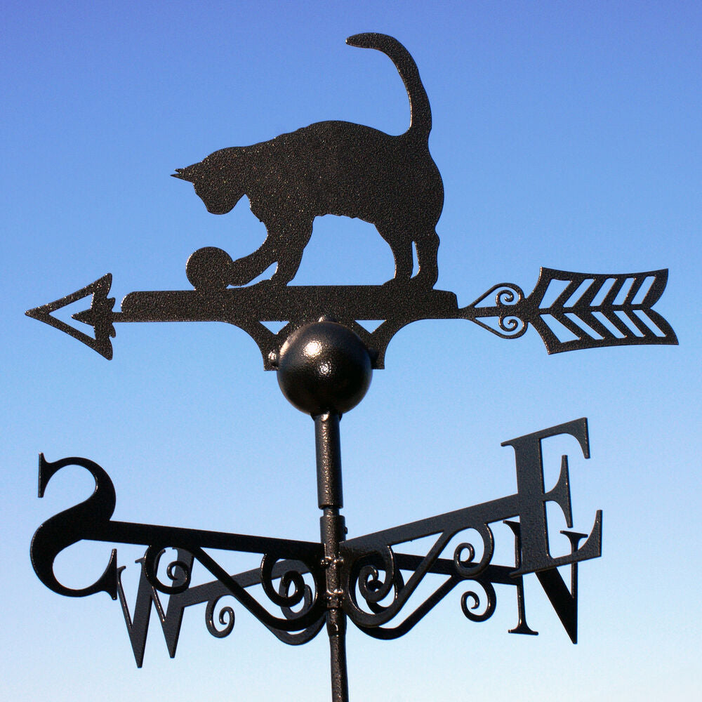 PoppyForge Cat And Ball Weathervane