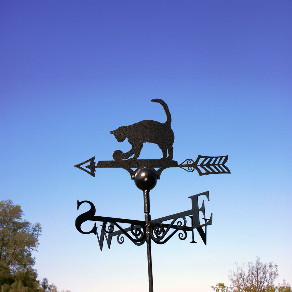 PoppyForge Cat And Ball Weathervane
