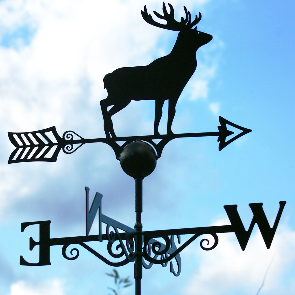 PoppyForge Stag Weathervane - Solid Steel