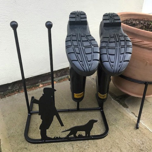 PoppyForge 2 Pair Boot Rack Gun Down Dog Hunting Solid Steel UK Made The Foalyard