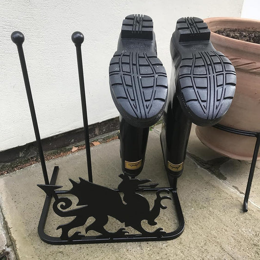 PoppyForge 2 Pair Boot Rack - Welsh Dragon
