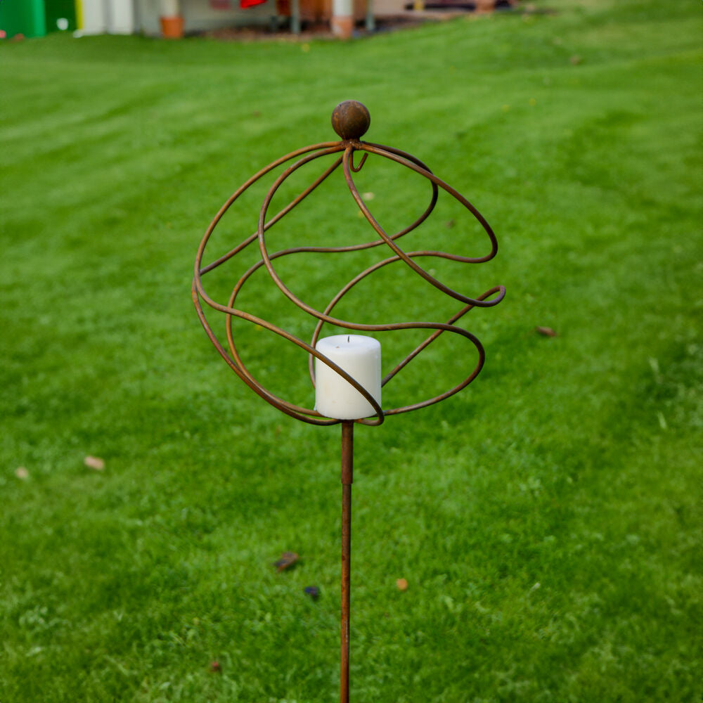PoppyForge Tangle Ball On 4Ft Stem With Candle Holder/Hook