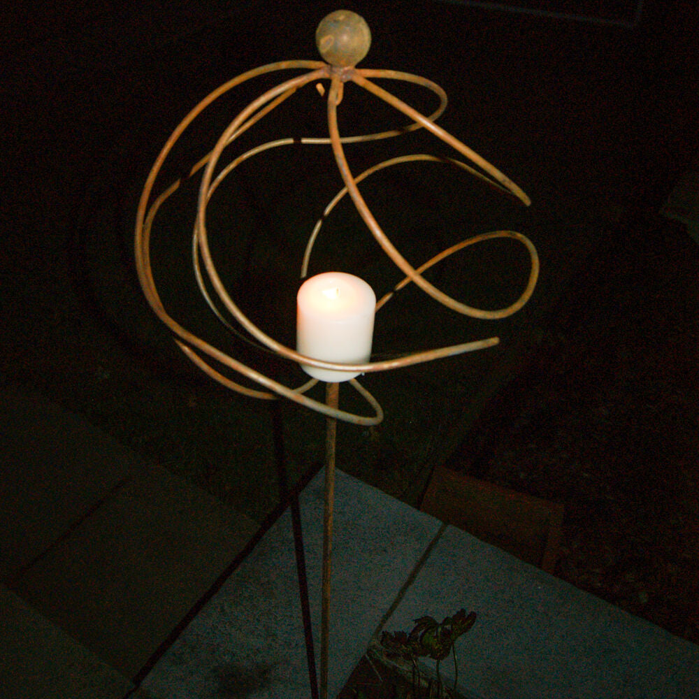 PoppyForge Tangle Ball On 4Ft Stem With Candle Holder/Hook
