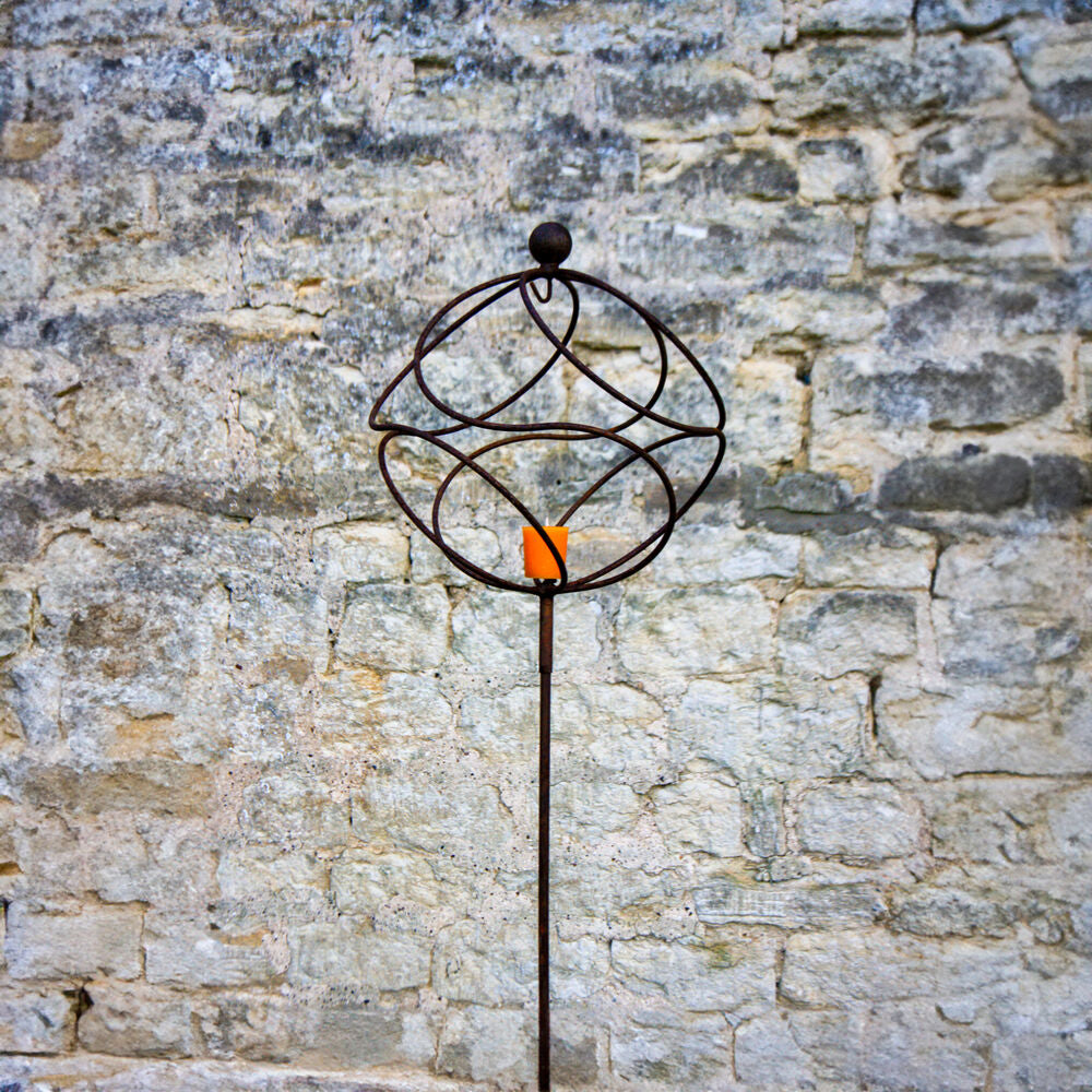 PoppyForge Tangle Ball On 4Ft Stem With Candle Holder/Hook