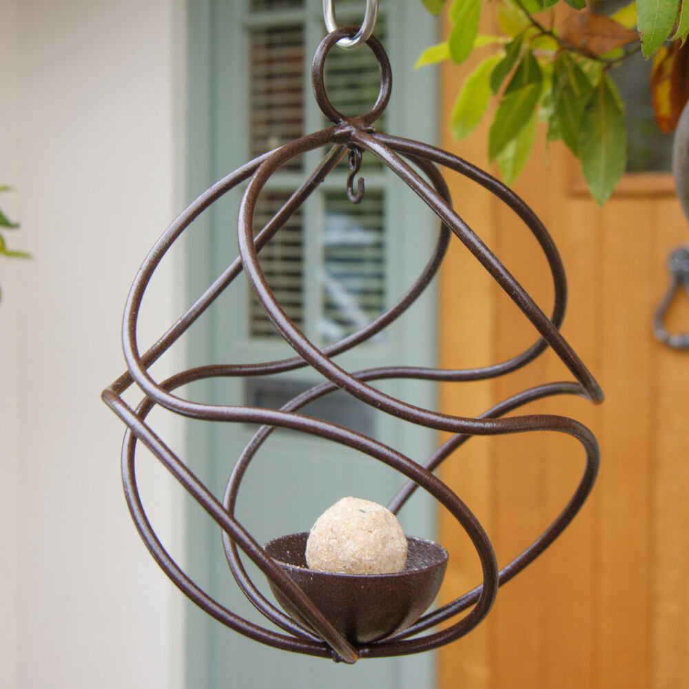PoppyForge Ball Bird Feeder Brown