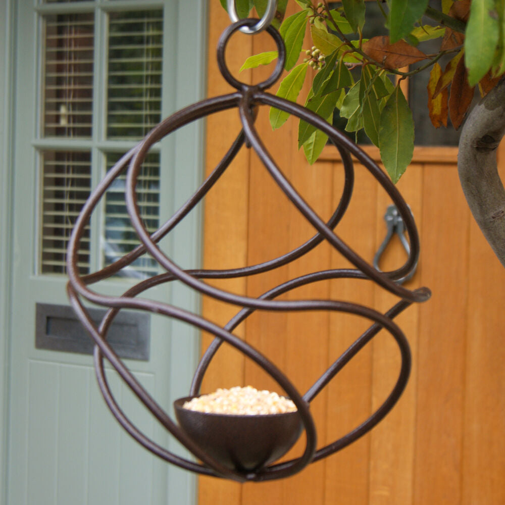 PoppyForge Ball Bird Feeder Brown
