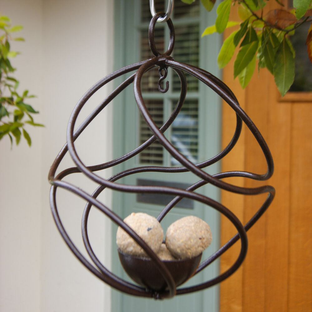 PoppyForge Ball Bird Feeder Brown