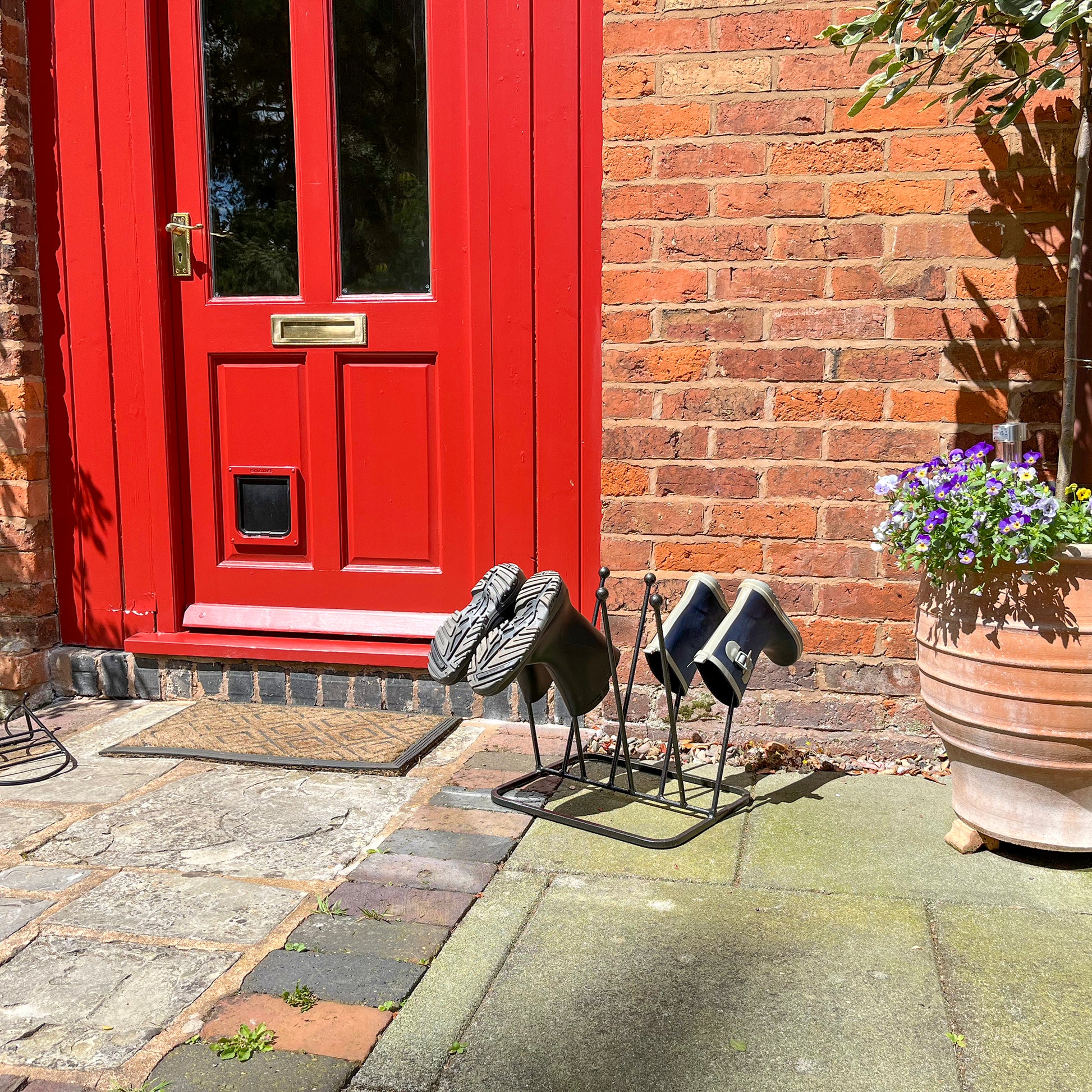 PoppyForge 4 Pair Diagonal Boot Rack