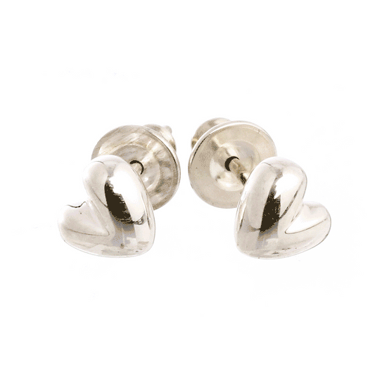 Sweetheart Silver Stud Earrings