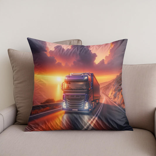 Coastal Sunset Journey Cotton Cushion