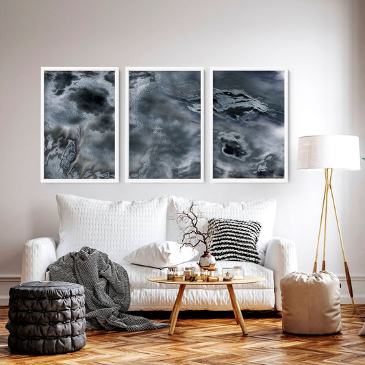 Teal Coloured Wall Art | set of 3 framed wall art prints