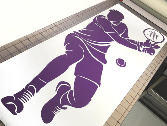 Tennis Player Silhouette Wall Sticker - Tennis Wall Art Decor