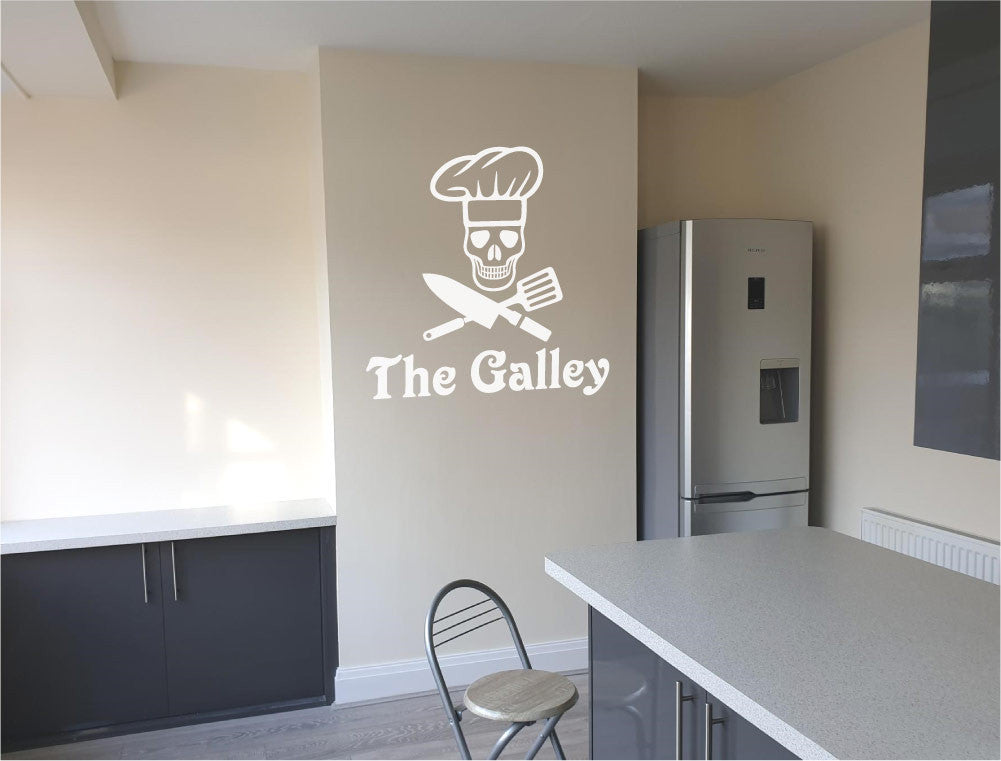 The Galley Skull Chef Kitchen Wall Sticker