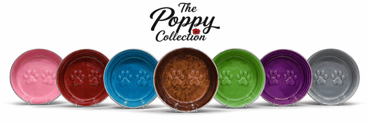 The Poppy Collection Dog Bowl - Chocolate