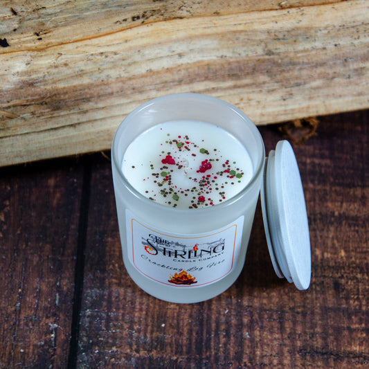 Crackling Log Fire - Small Candle