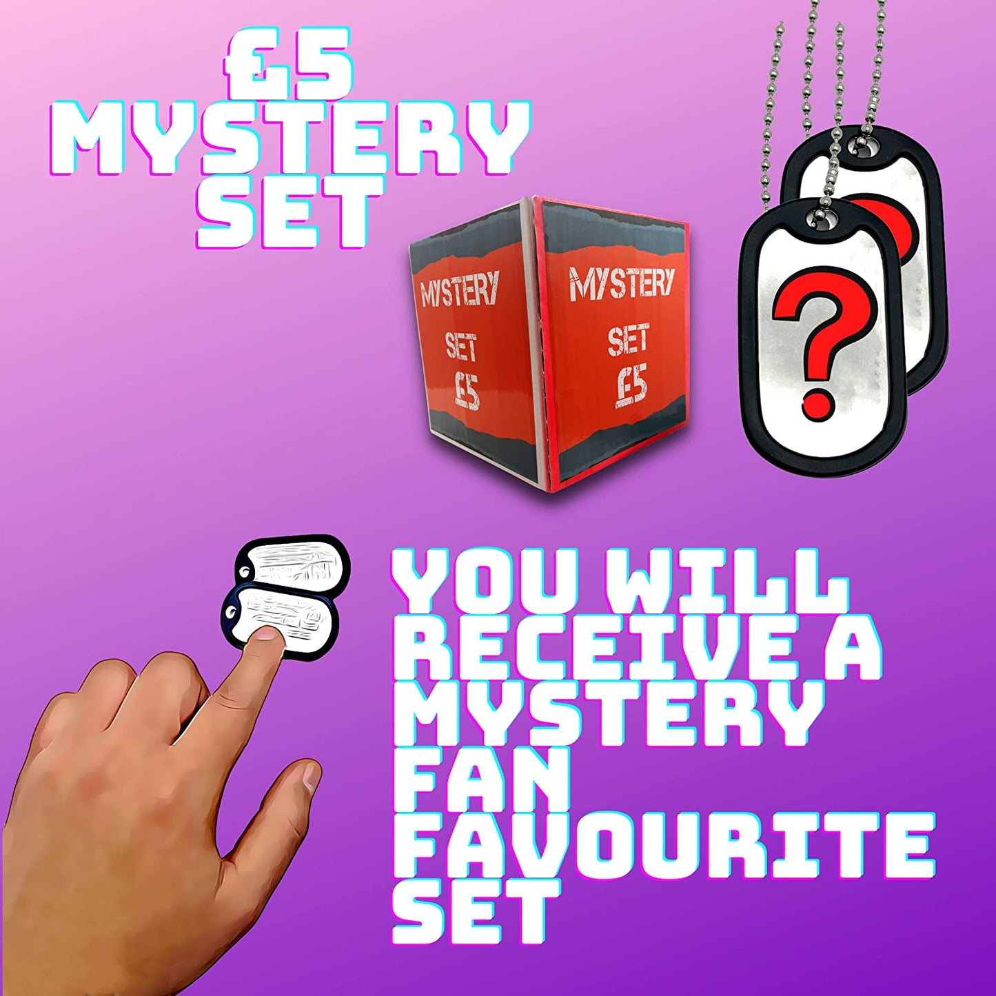 TheDogTagCo 'Mystery' Set - Try Your Luck with Our Mystery Box Set Dog Tag