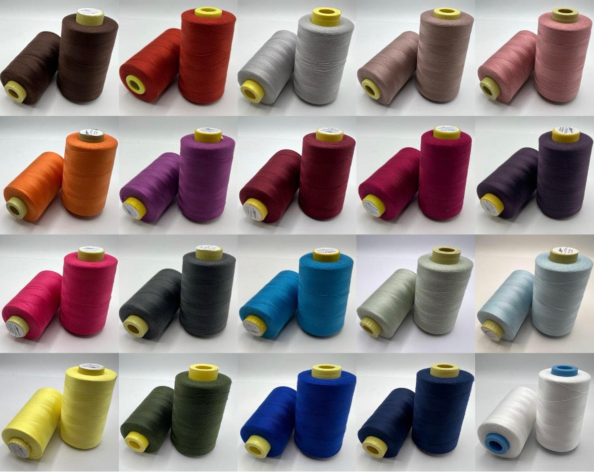 Red Sewing Thread Spun Polyester 120's Overlocking 5000 Yard